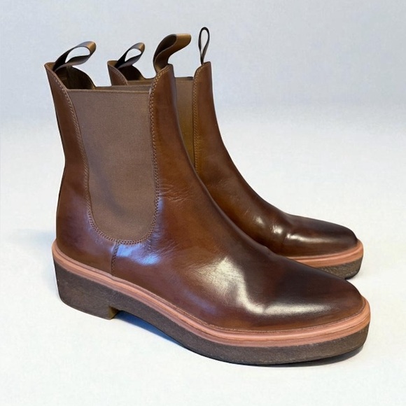 Loeffler Randall Shoes - LOEFFLER RANDALL Raquel Safari Pull-On CHELSEA Boot Brown LEATHER Size 11